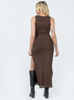 Brenly Mesh Maxi Dress Brown -Polly Store 4 modelinfo susanna us4 647dc29c e012 4667 832b 4efe9f35a286