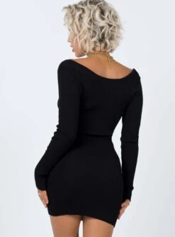 Princess Polly Recharge Long Sleeve Mini Dress Black -Polly Store 4 c537a5de e5e9 4c36 8f58 1e09d0fa9aa7
