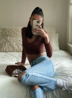 Princess Polly Attica Knee Rip Denim Jeans