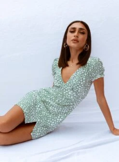 Princess Polly Kasey Mini Dress Green