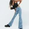 Princess Polly Kirra Flare Denim Jeans -Polly Store Kirra Flare Denim Jeans 3